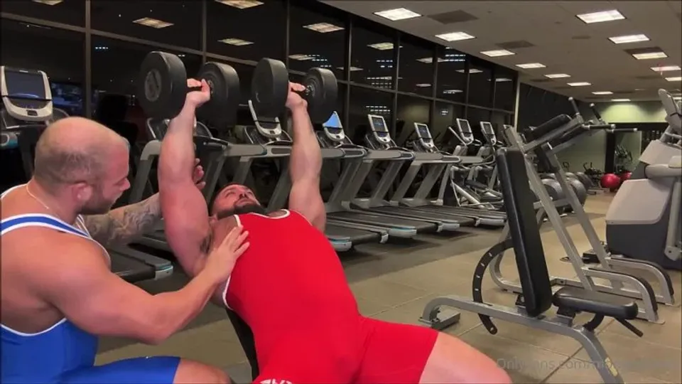 Jake daniel and mike russo flip fuck in gym bathroom