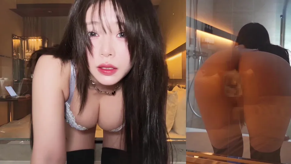 Japanese beauty masturbates with dildo in bathroom  