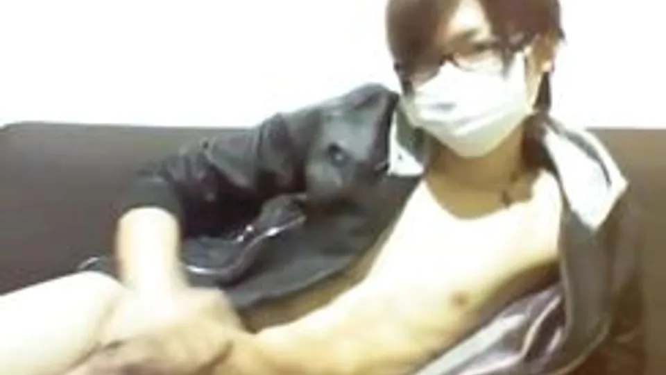 Japanese cute glasses boy webcam4