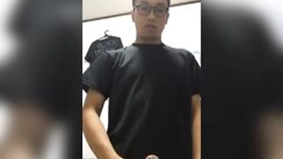 Glasses Twink Masturbates in House