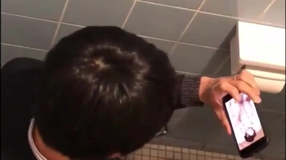 Japanese wanking toilet spycam 54
