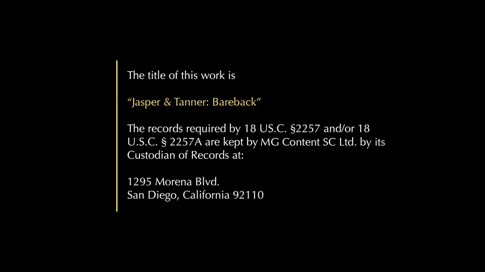 Jasper & Tanner - Bareback