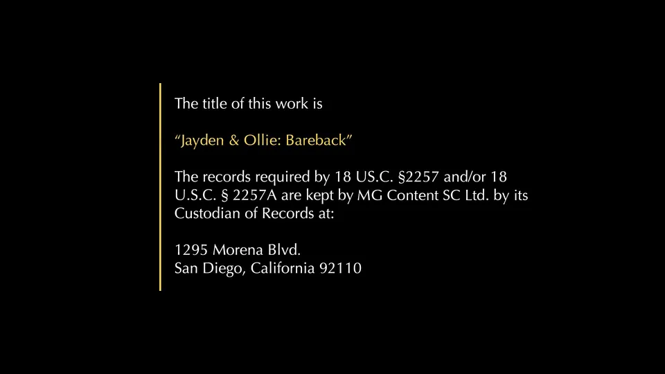 Jayden & Ollie - Bareback