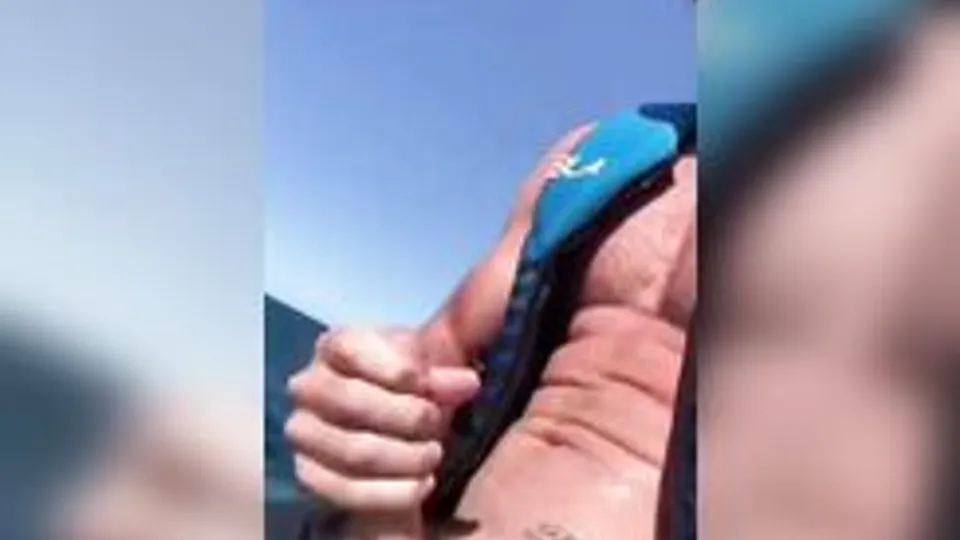 Jerking and Cumming on a Water Ski 302