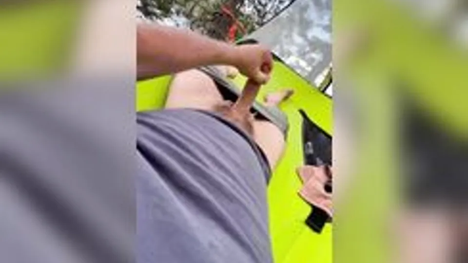 Jerking & Cumming Outdoors on Hammock 243