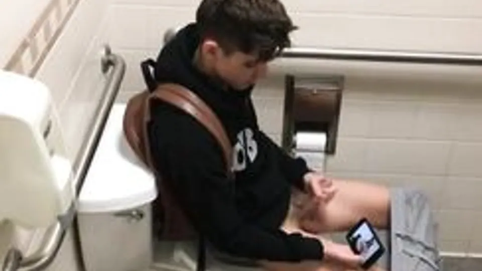 Jerking In Public Toilet  BN