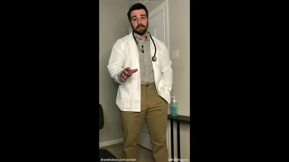 Jerking off and shooting a big load – Doctor Role play – JordanxBrandt