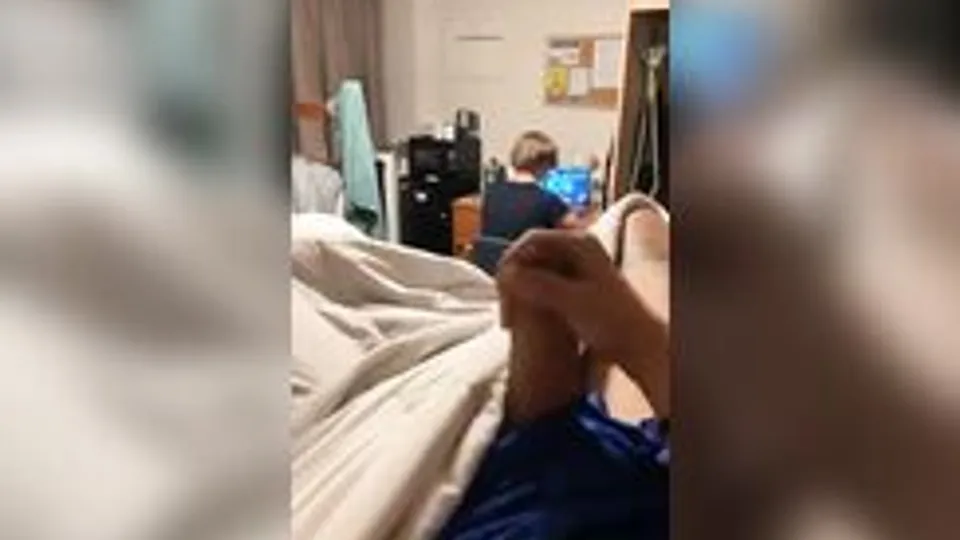 Jerking Off in Dorm Room while Roommate Games-cums 201