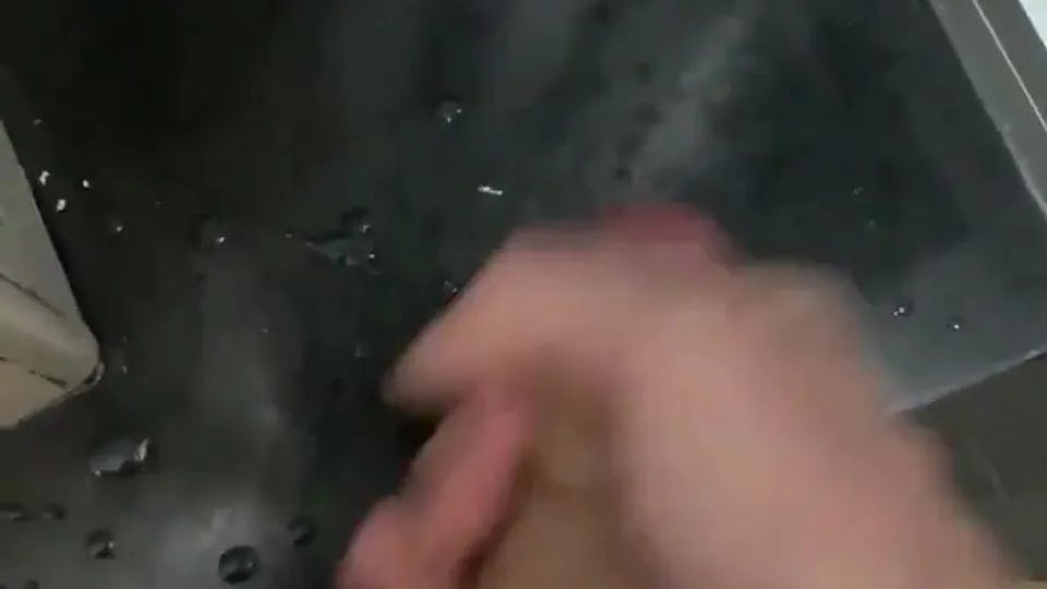 Jerking uncut cock in the shower and cumming everywhere - ThisVid.com