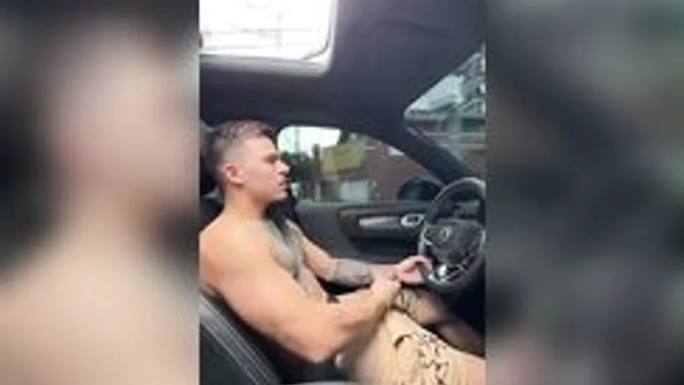 Jose jerks off and rides around the city