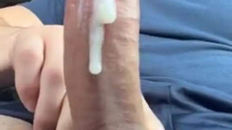 Juicy cock oozing cum in a car - ThisVid.com