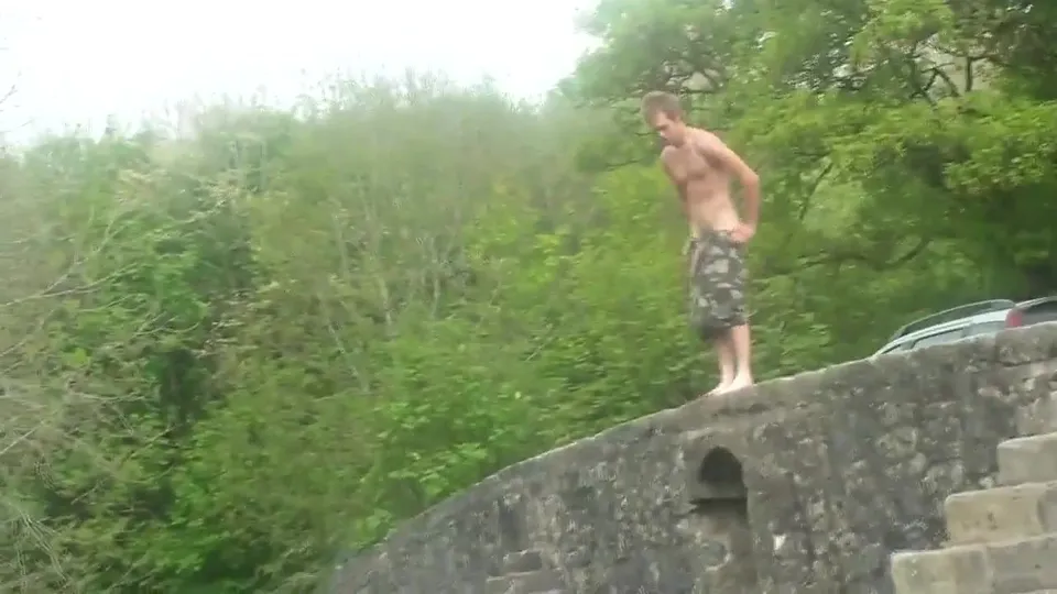 JUMPING NAKED IN THE WATER