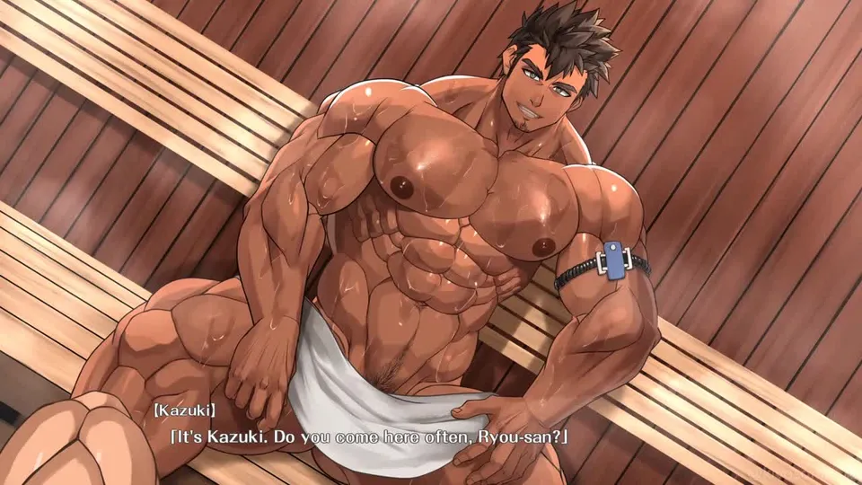 Kazuki and Ryou: Sauna Encounter