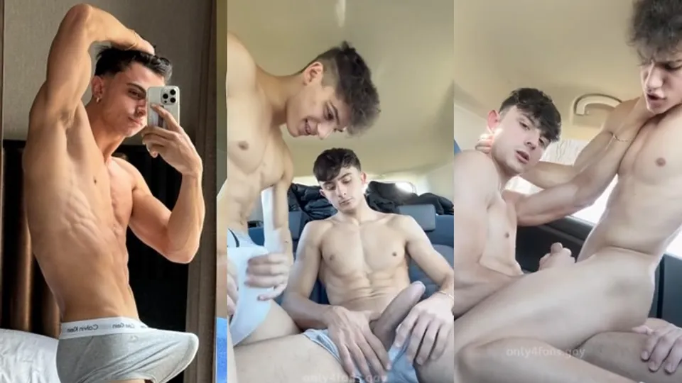 Kevin Guastella (hotkev) gets fucked by hard by Rykyxl (Teo XL) in the back of the car