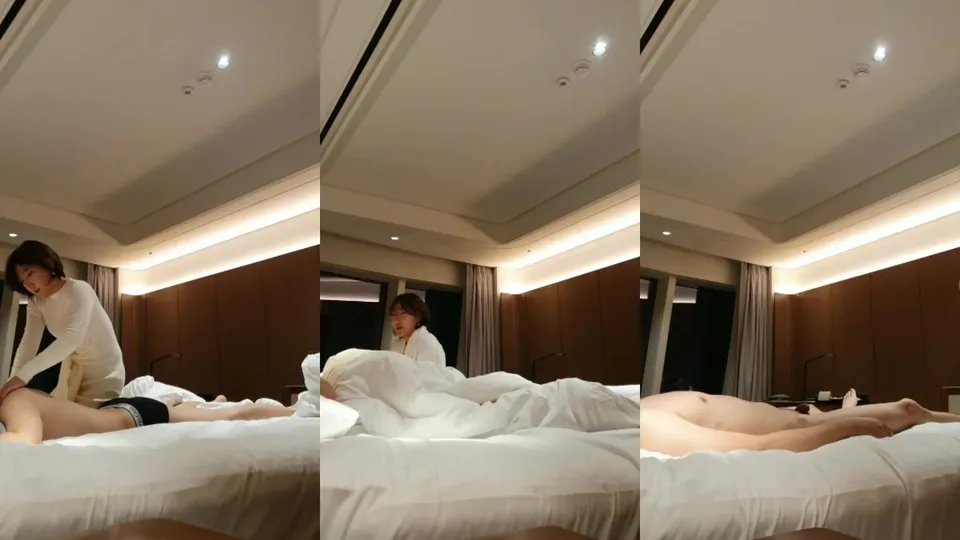 Korean boss hooks up with short-haired slut in hotel 
