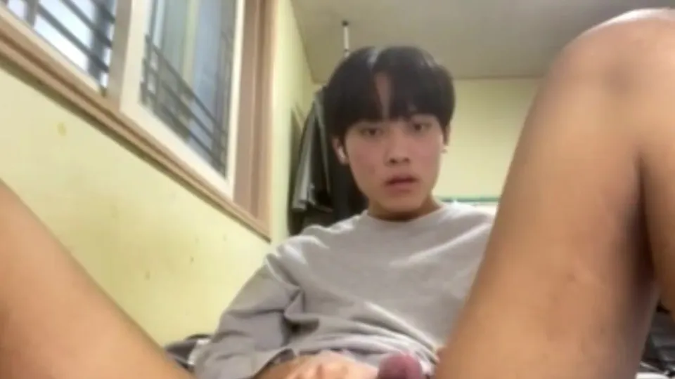 Korean guy unleashes massive boner
