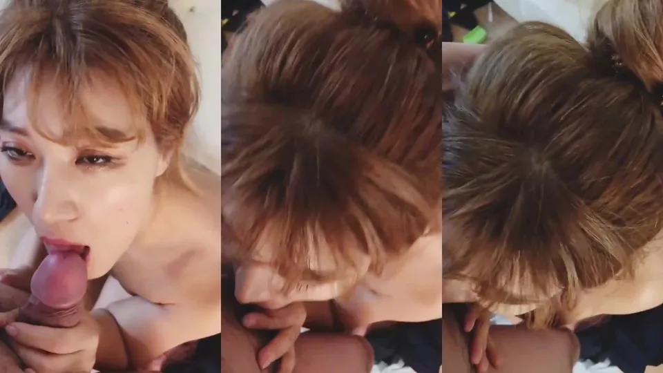 Korean model blowjob exposed first-person perspective 