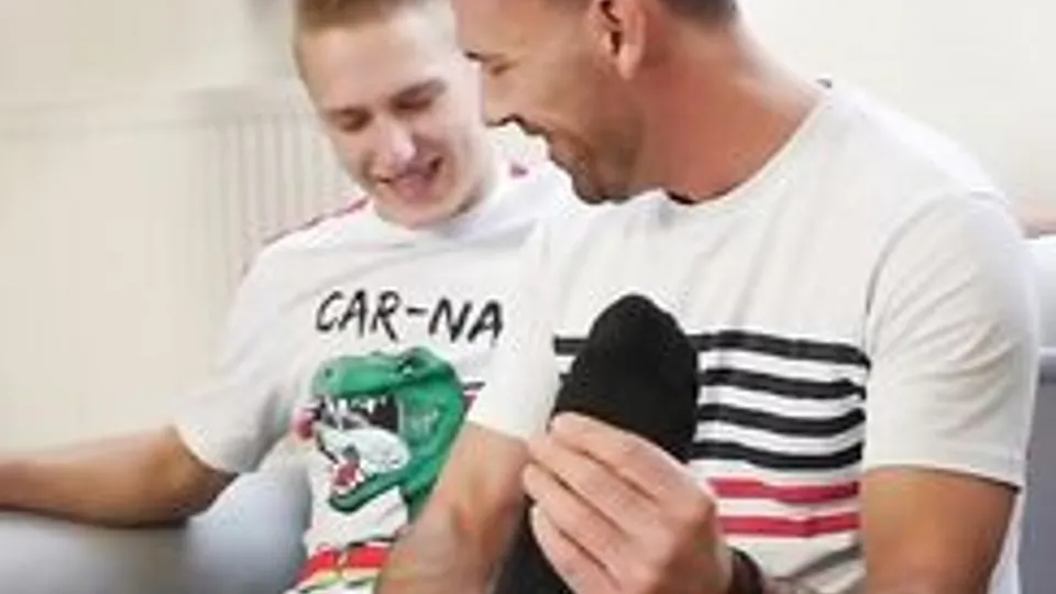 Blonde Twink & Daddy in Bareback House Encounter