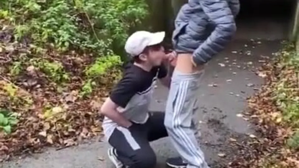 Lad Suck Guy Wearing A Puffer Jacket - ThisVid.com