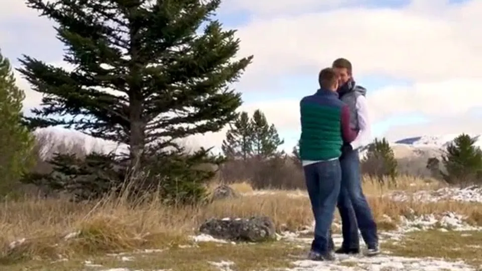 Lads Have Gilet And Puffer Fun Outside - ThisVid.com