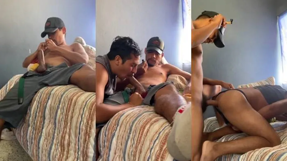 Latin guy fucks while smoking pot