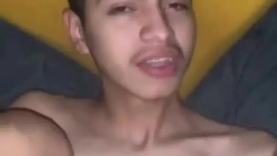 Latino Amateur with Mustache in Webcam Action