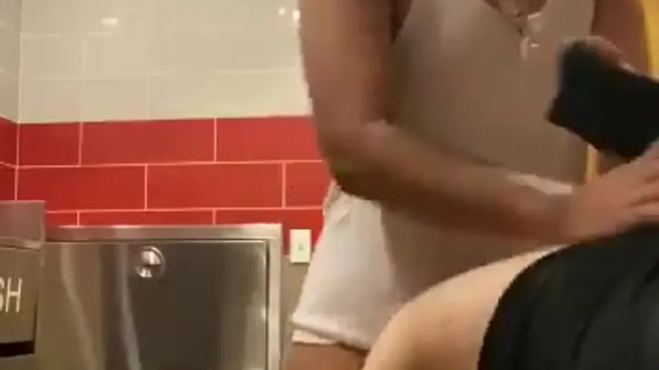 Latino bull fucks white cumdump in public toilet - ThisVid.com
