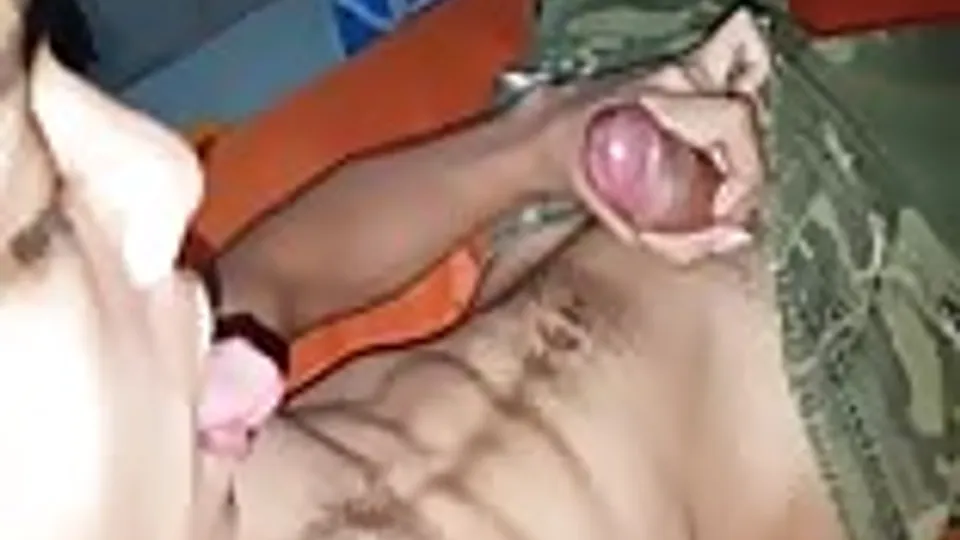 Latino Cums in His Partner's Mouth