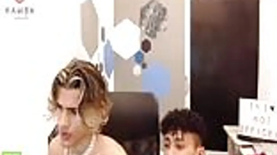 Twink Boys Masturbate Together on Webcam