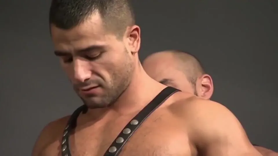 Leather Rubber Poppers Trainer 3 - ThisVid.com