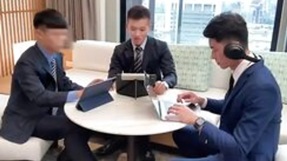 Twink Threesome in the House