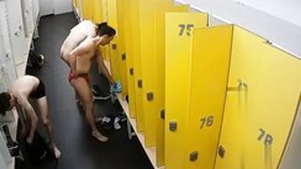Locker room spy porn caught public nude