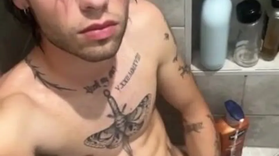 Logan takes a shower