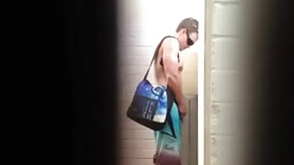 Public Urinal Masturbation