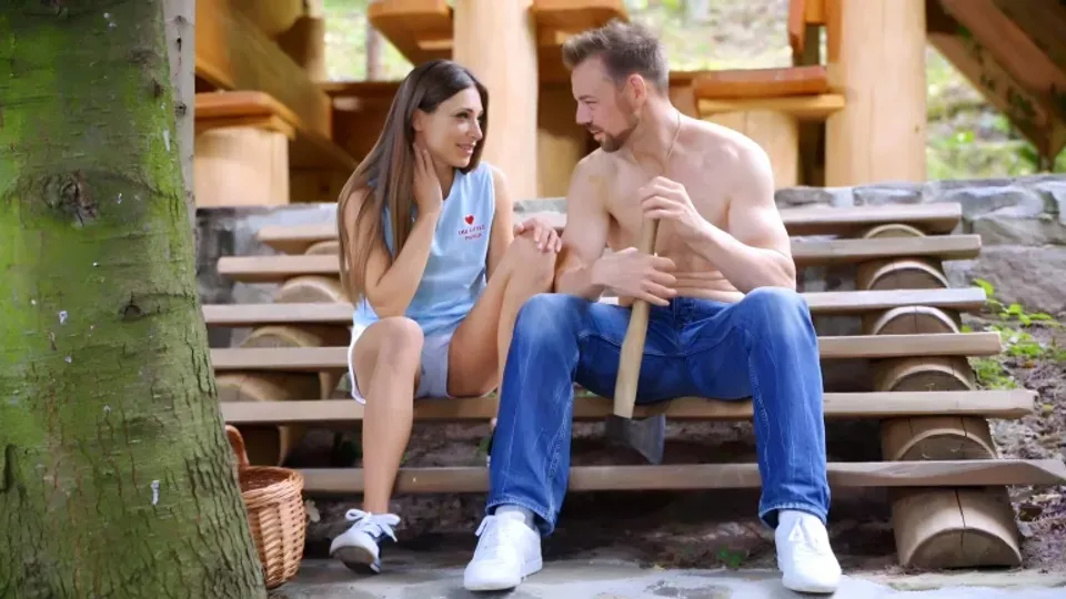Erik, Nelly & Talia's Woodsy Threesome