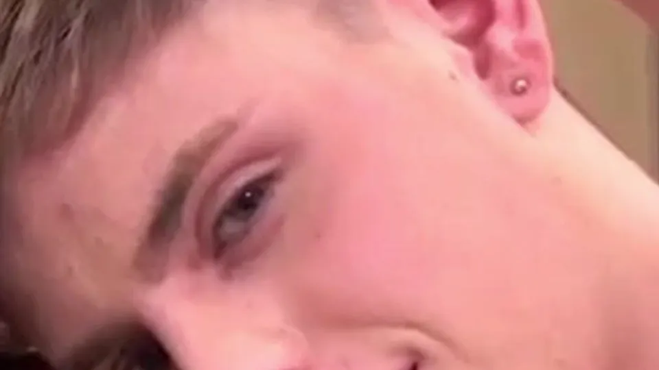 Lovely blond boy solo cute porn