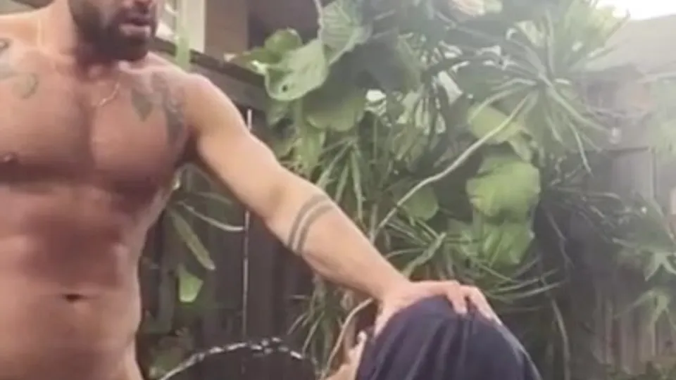 Lucky pig gets hard cock piss tap - ThisVid.com