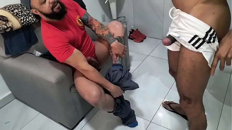 Firefighter Humiliation: Latino Pornstar's Ass Play