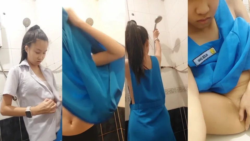 Malaysian li*** bitch masturbating in the toilet 