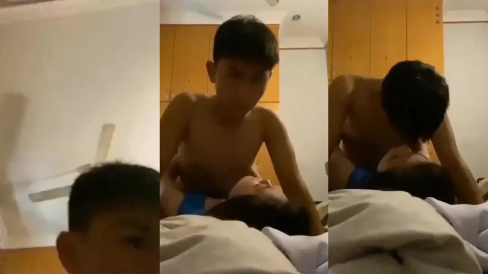 Malaysian young couple making love selfie 