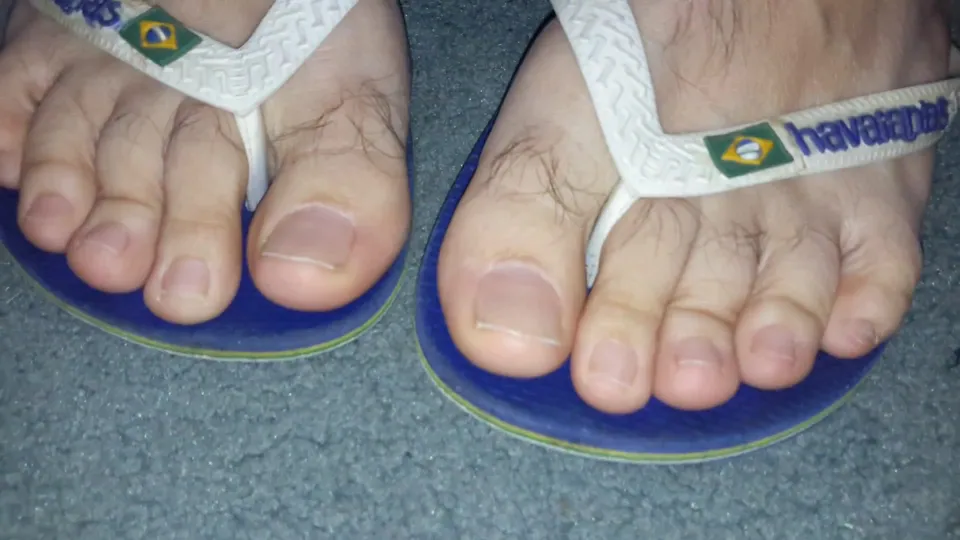 Male Feet in Flip Flops