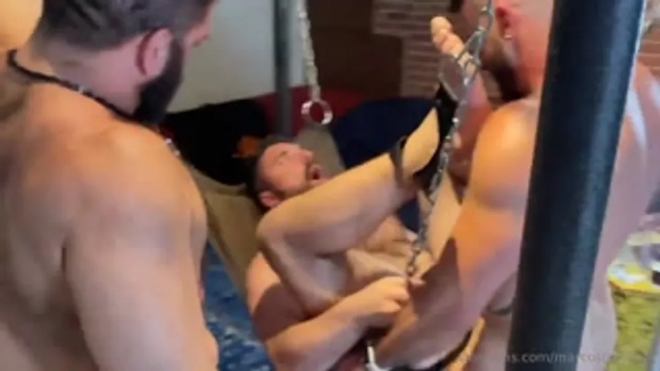 Masculine Macho Men in Group Sex