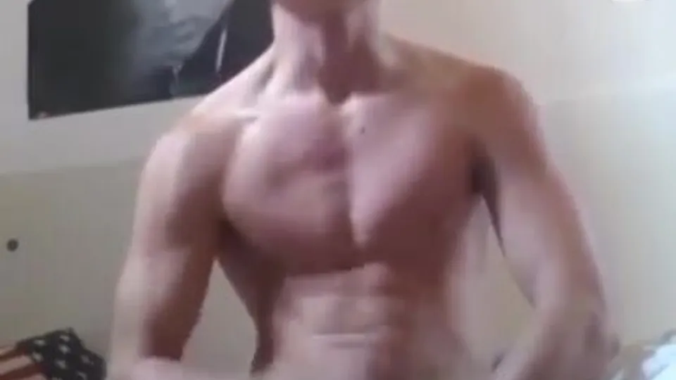 Masculine guy jerking and eating his own cum - ThisVid.com