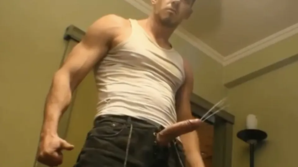 Masculine muscle redneck jock jerks and cums handsfree - ThisVid.com
