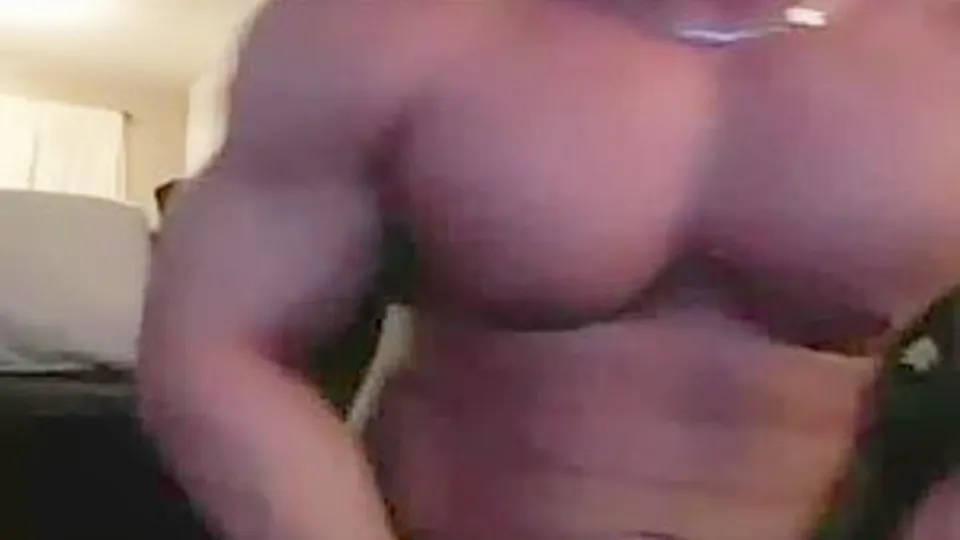 Massive Bodybuilder Riding Dildo