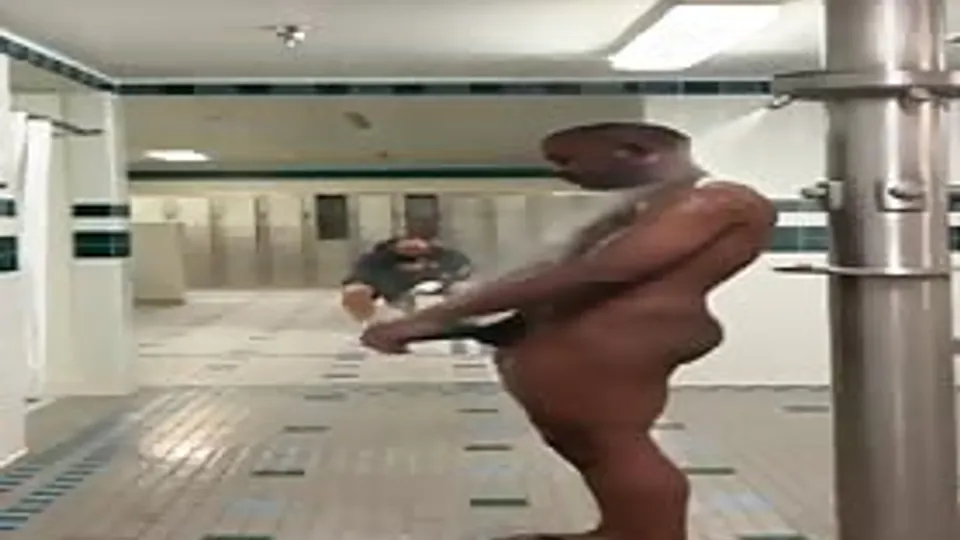 Masturbating in a communal shower at work