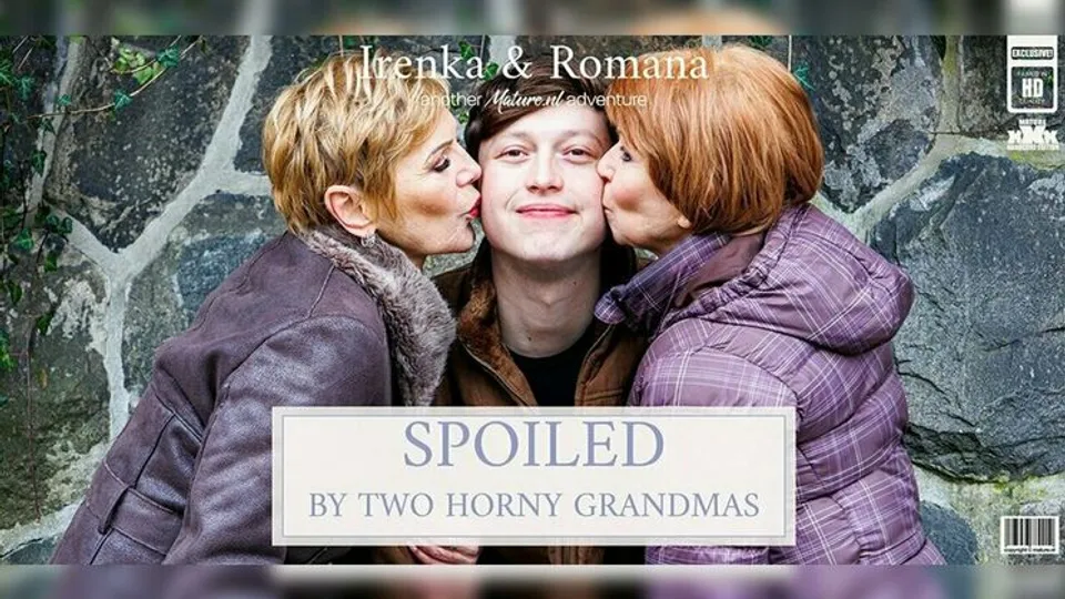 Mature.nl - IrenkaRomanaLenny Yankee - Grandmas Irenka and Romana seduce a toyboy in a hard fucking threesome 