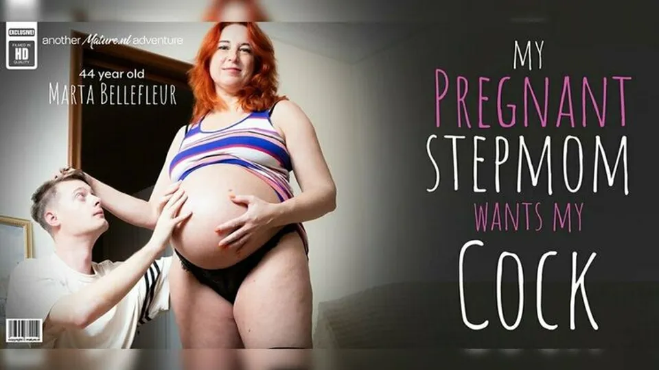 Mature.nl - Marta BellefleurSherri Ost - Fucking my pregnant stepmom Marta Bellefleur in the livingroom is a dream come true 