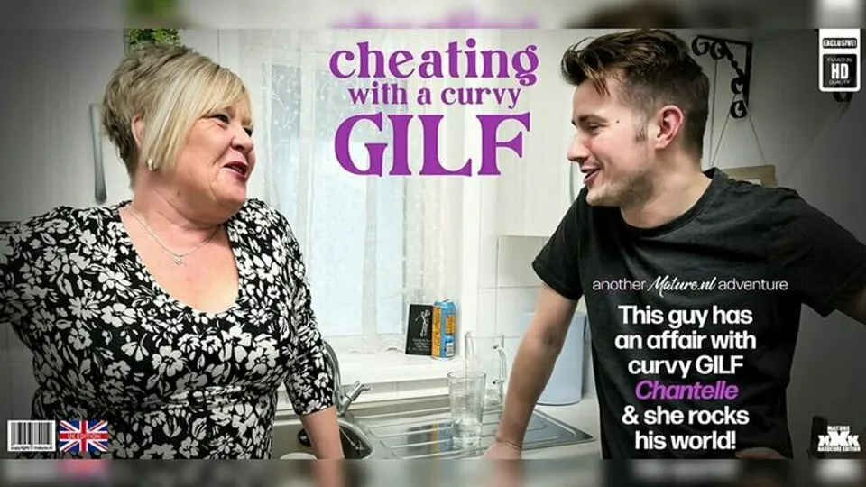 Mature.nl - Sam BourneChantelle (EU) - Curvy British GILF Chantelle is fucking and sucking a cheating young guy on the sofa 