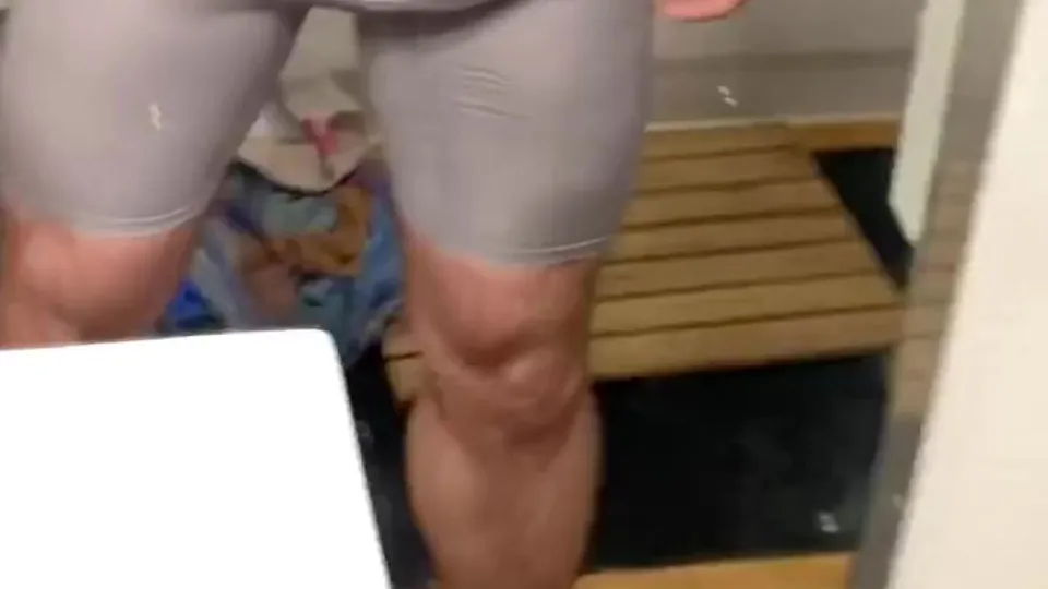 Me After the Gym in UnderArmour Compression Shorts Cock Outline - ThisVid.com